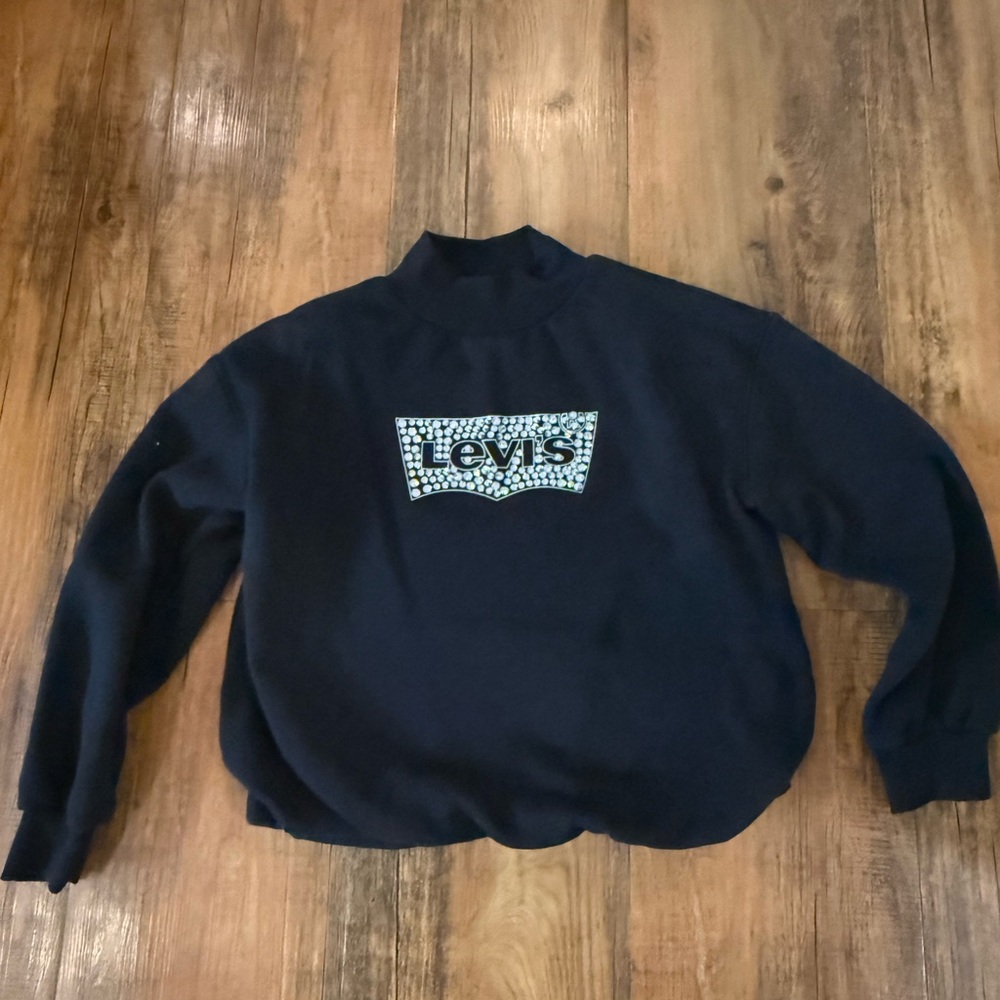 Levi's kids Mock Neck Sweatshirt with Embellished Logo